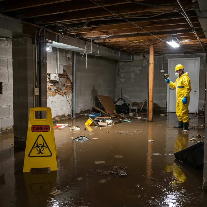 Flooded Basement Electrical Hazard in Atmore, AL Property